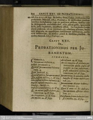 Caput XXV. De Probationibus Per Juramentum