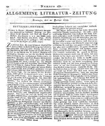 Snell, J. P. L.: Praktisch-katechetisches Handbuch. T. 1. Über seinen Katechismus der christlichen Lehre. Zum Gebrauch für diejenigen Prediger und Schulehrer, die sich dieses Katechismus bedienen. Gießen: Heyer 1799