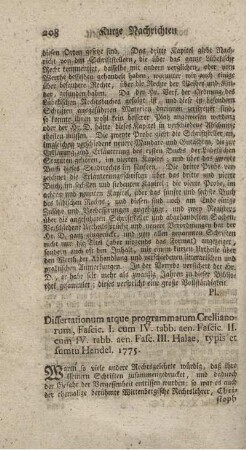 Dissertationes atque programmata. Fasc.I-III.