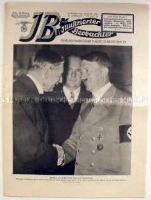 Wochenzeitschrift der NSDAP "Illustrierter Beobachter" zum Staatsbesuch des britischen Premierministers Chamberlain