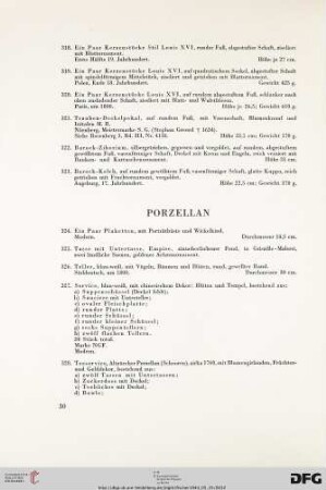 Porzellan (Nr. 324-341)