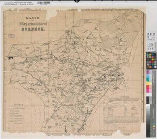 Borbeck, Karte der Bürgermeisterei