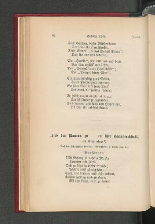Lied der Bauern zu _ an ihre Gutsherrschaft.