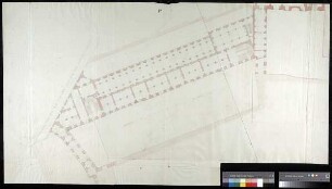 Grundrissvariante des Erdgeschosses, mit drei Tekturen