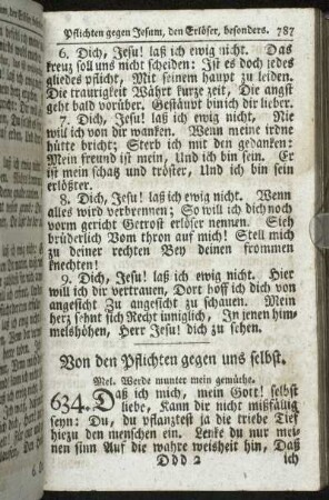 Von den Pflichten gegen uns selbst.