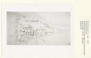 Fernsehstudio, Berlin-Westend (Diplomarbeit bei Willy Kreuer): Lageplan 1:500