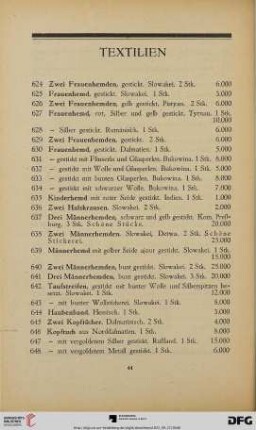 Textilien (Nr. 624-710)