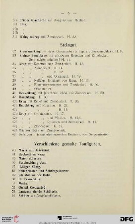 Steingut (Nr. 32-42i)