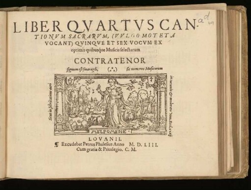 Liber quartus cantionum sacrarum ... quinque et sex vocum. Contratenor