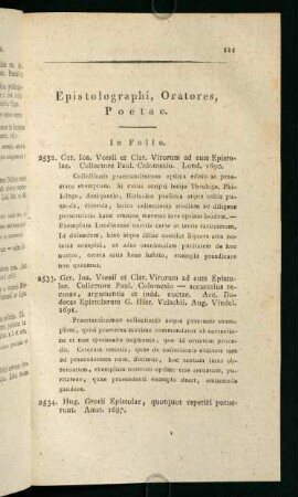 Epistolographi, Oratores, Poetae