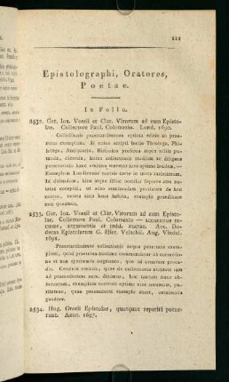 Epistolographi, Oratores, Poetae