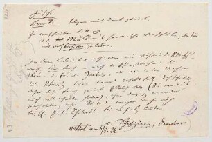Friedrich Wilhelm Joseph von Schelling (1775 - 1854) Autographen: Briefe von Schelling an verschiedene Adressaten - BSB Autogr.Cim. Schelling, Friedrich Wilhelm Joseph von, 39. Friedrich Wilhelm Joseph von Schelling (1775 - 1854) Autographen: Brief von Schelling an N.N. - BSB Autogr.Cim. Schelling, Friedrich Wilhelm Joseph von.39
