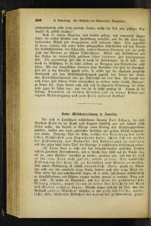 Ueber Mädchenerziehung in Amerika