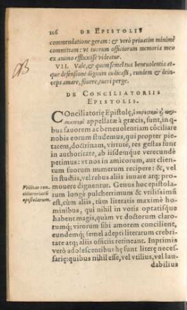 De Conciliatoriis Epistolis.