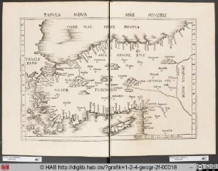 Landkarte von Kleinasien / Anatolien.