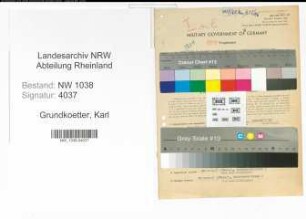 Entnazifizierung Karl Grundkoetter , geb. 08.11.1902 (Gestuethilfswaerter)