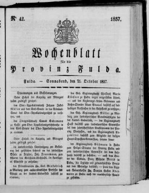 Nr. 42, Ausgabe vom 21. Oktober 1837
