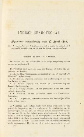 Algemeene vergadering van 27 April 1869