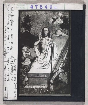 Breslau, Breslau, Schlesisches Museum für Kunstgewerbe und Altertum: Barbara-Altar aus St. Barbara, rechter Doppelflügel, Innenseite des Außenflügels: Auferstehung