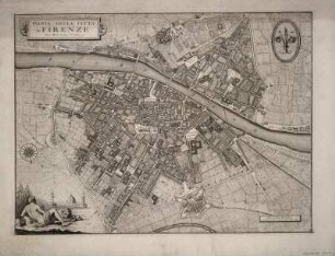 Plan von Florenz, 1:5 800, Kupferstich, 1808