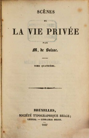 Scènes de la vie privée, 4