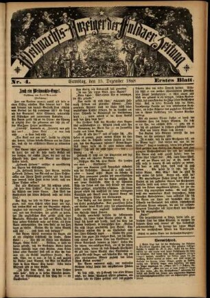 Dritte Ausgabe vom Samstag, den 15. Dezember 1888.
