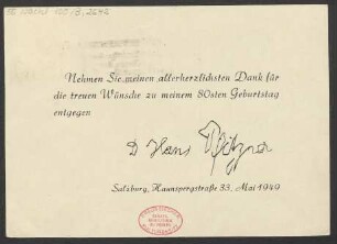 Brief an Ludwig Strecker (senior) an B. Schott's Söhne : 05.1949