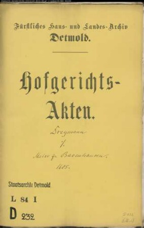 Dreymann, Henrich zu Soest gegen Meier Jürgen zu Bavenhausen - Schuldforderung
