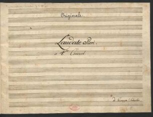 Laudate pueri Dominum; V (4), Coro, orch; C-Dur