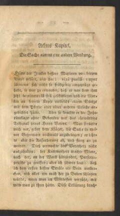 Achtes Kapitel. Die Sache nimmt eine andere Wendung