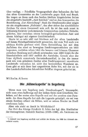 Die "Sühnekapelle" in Segeberg