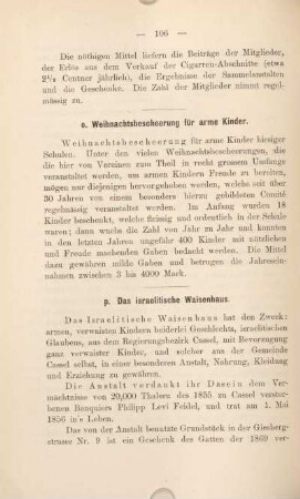 o) Weihnachtsbescheerung für arme Kinder.