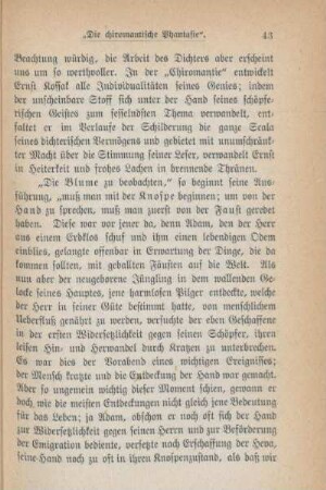 "Die chiromantische Phantasie"