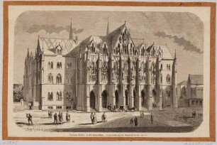 Die Kreuzschule in Dresden am Georgplatz, Hauptfassade von Nordwesten