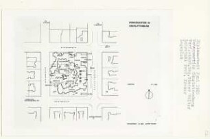 Wohnquartier, Berlin-Charlottenburg (Diplomarbeit bei Willy Kreuer): Lageplan 1:500