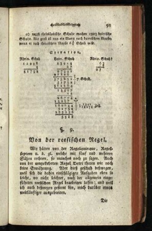 §. 9.: Von der reesischen Regel