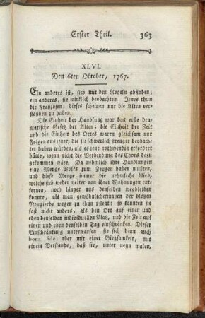 XLVI. Den 6ten Oktober, 1767