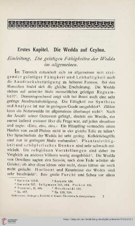 Erstes Kapitel: Die Wedda auf Ceylon