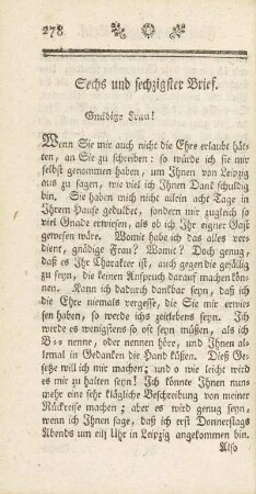 Sechs und sechzigster Brief