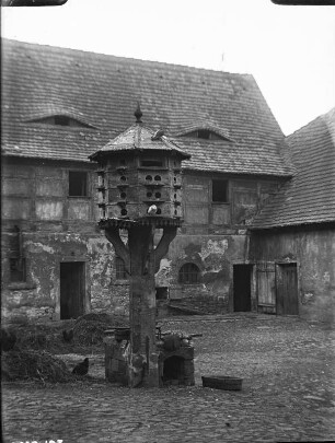Dresden-Cotta, Faustsches Weingut, Hof mit Taubenhaus