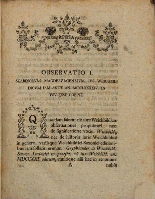 Observationes de iure weichbildico Saxonico, ex monumentis Helmstadiensibus illustratae