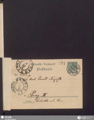 [dopisnica wot: [Adolf] Sommer, (07.12.1899)]
