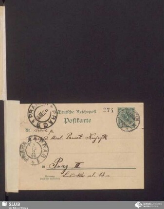 [dopisnica wot: [Adolf] Sommer, (07.12.1899)]