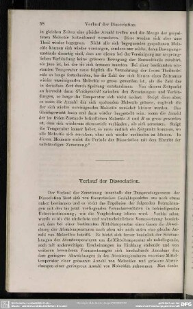 Verlauf der Dissociation