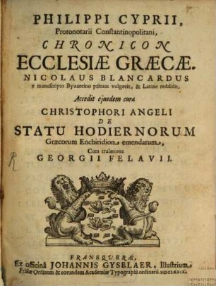 Chronicon ecclesiae graecae