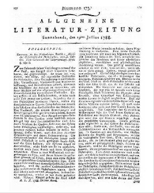 Gurlitt, Johann Gottfried: Abriß der Geschichte der Philosophie : zum Gebrauch der Lehrvorträge. - Leipzig : Müller, 1786