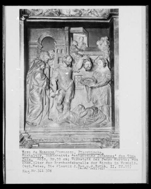 Hochaltar, Detail: Enthauptung Johannes des Täufers