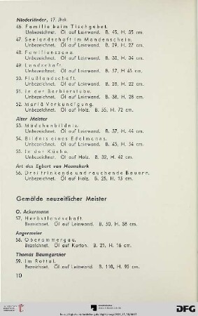 Gemälde neuzeitlicher Meister (Nr. 57-175)