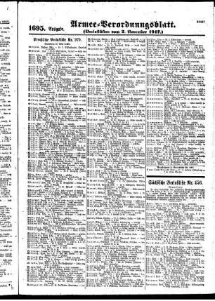 1695. Ausgabe. Freitag, 2. November 1917