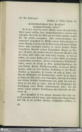 Christian Lassen an August Wilhelm von Schlegel, London, 25.10.1824